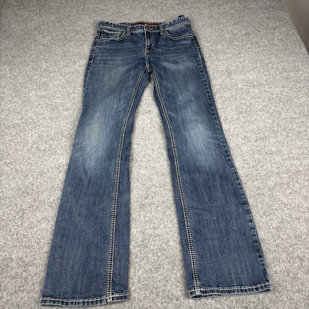 Rock & Roll Denim Jeans Women's 20R Bb Gun‎ Bootcut (Fits 30x33) Blue Denim EUC